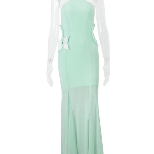 Load image into Gallery viewer, Sexy Sleeveless Hanging Zero Hollow Out  Bow Slim Dress For Women Elegant Bodycon Backless Fishtail 2025 Party Vestidos
