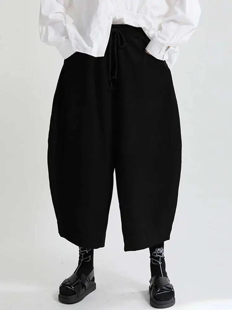 High Elastic Waist Coffee Shaped Long Wide Leg Pants New Loose Fit Trousers Women Fashion Tide Spring Autumn 2025 1DE2958