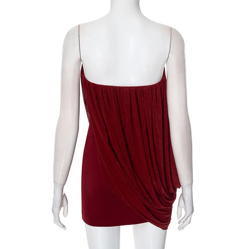 Load image into Gallery viewer, Strapless Off-shoulder Sleeveless Sexy Mesh Slim Mini Dress For Women Patchwork Backless High Waist Club Party Dress
