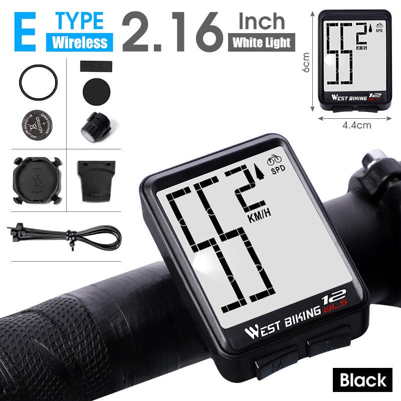 2.8" Large Screen Bicycle Computer Waterproof Wireless Wired Bike Computer Speedometer Odometer Cycling Stopwatch