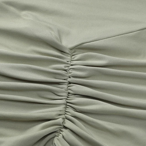 Load image into Gallery viewer, Long Sleeve Ruched Sexy Maxi Dress For Women Fashion Light Green O Neck Bodycon Elegant Club Party Long Dress Vestidos
