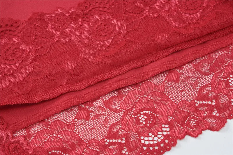 Spaghetti Strap Lace Sexy Mini Dress For Women Red Off-shoulder Strapless Sleeveless Backless Slim Fit Bodycon Dress