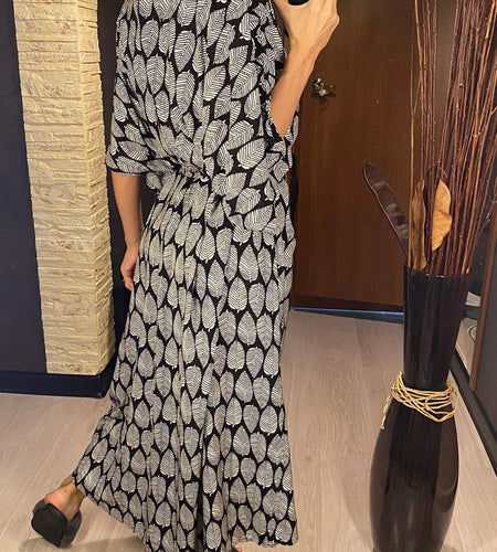 7 Colors Leaves Printed With Belt Half Sleeve Tunic Beach Cover Up Cover-ups Beach Dress Beach Wear Beachwear Female Women V4511