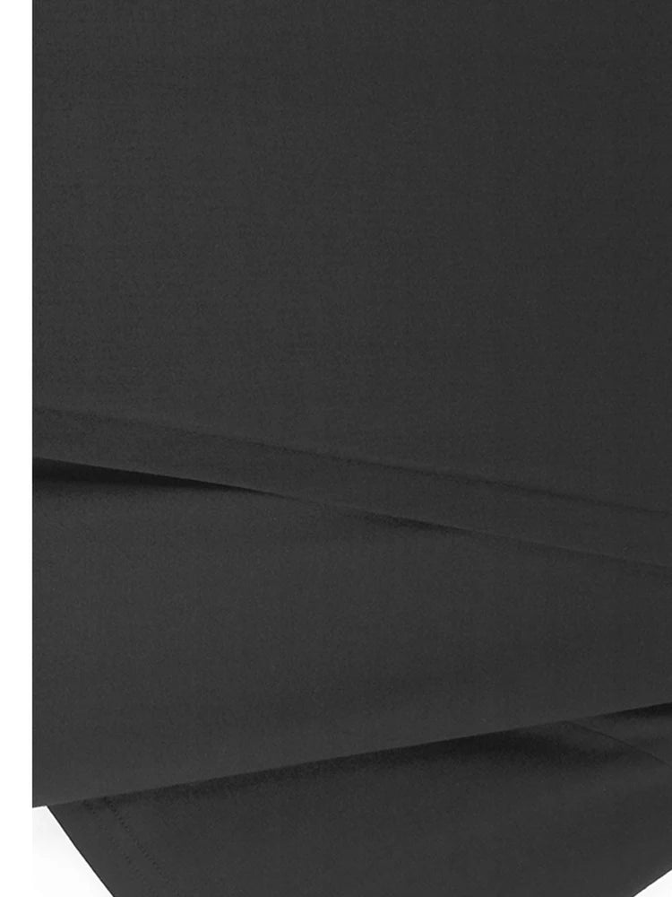 Women White Color-block Pleated Big Size Midi Dress New Round Neck Short Sleeve Fashion Tide Spring Summer 2025 1DJ1439