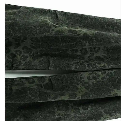 Load image into Gallery viewer, High Elastic Waist Green Leopard Print Denim Long Wide Leg Pants New Trousers Women Fashion Spring Autumn 2025 1DH6193
