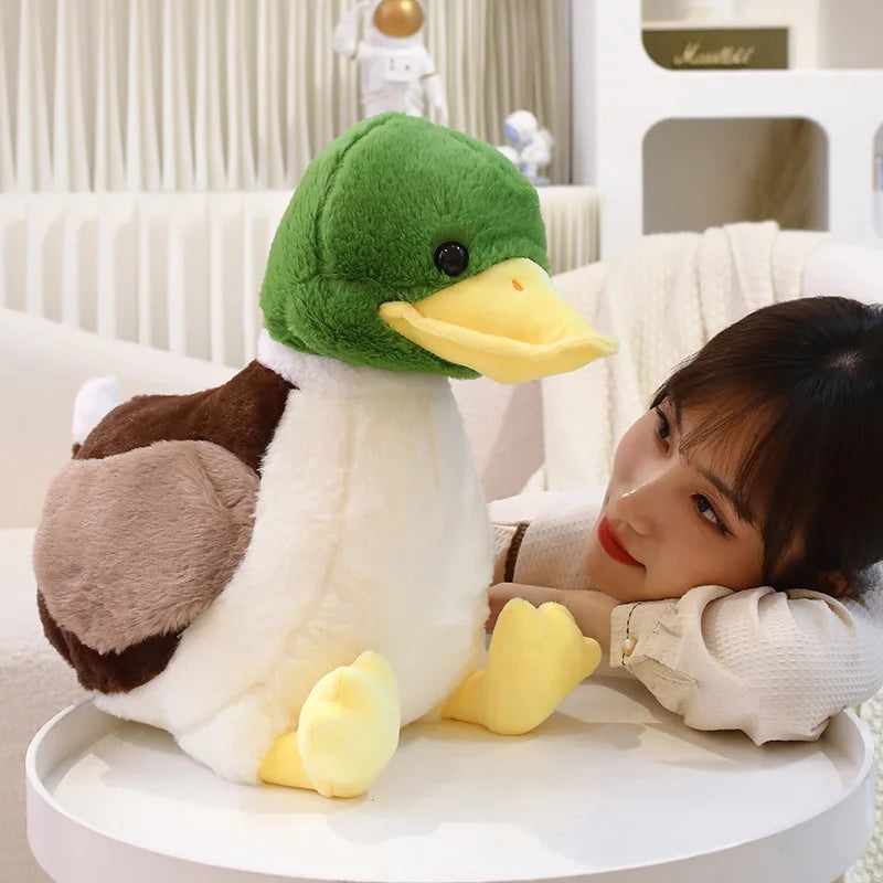 32/44CM Cute Hairy Plush Duck Toys Kawaii Furry Duck Doll Stuffed Soft Animal Pillow Lovely Kids Girls Children Birthday Gift