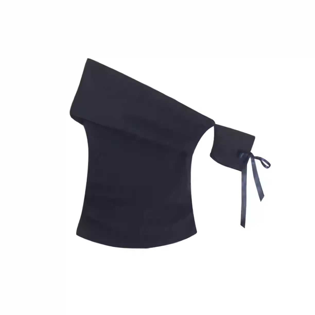 Women Vintage Skew Collar Cropped Tees Y2k Aesthetic Summer Bodycon Pleated T Shirts 2025 Harajuku Fairy Solid Bow Grunge Tops