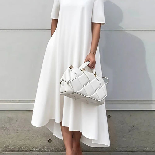 Load image into Gallery viewer, Summer Dress Woman 2025 New High-low Short Sleeves Elegant Long Dresses Wedding Guest Dresses Classy Clothes for Woman
