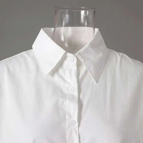 Load image into Gallery viewer, Women Black Irregular Hem Big Size Shirt Dress New Lapel Long Sleeve Loose Fit Fashion Tide Spring Autumn 2025 1DE2485
