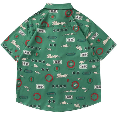 Load image into Gallery viewer, Vintage Hawaiian Shirts Retro Graphic Printed Button Up Summer Beach Blouse Men Harajuku Hip Hop Casual Short Sleeve Baggy Tops
