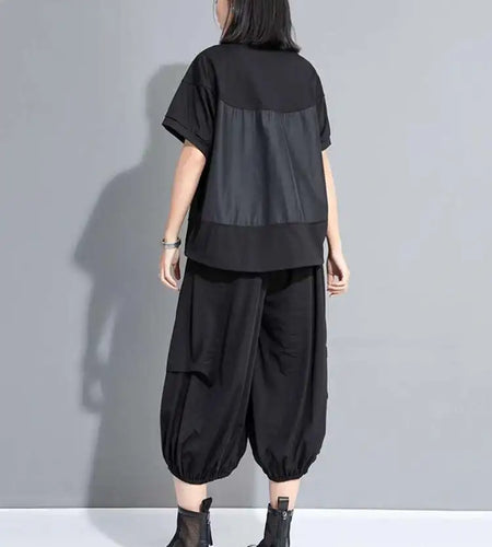 Women Yellow Pocket Drawstring Big Size T-shirt New Turtleneck Short Sleeve Fashion Tide Spring Summer 2025 1DJ0150