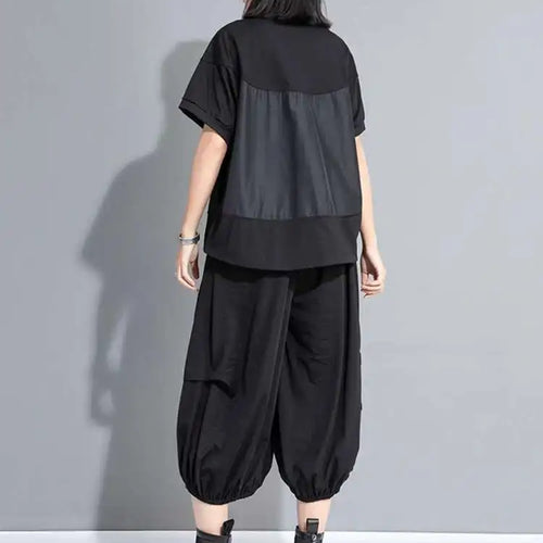 Load image into Gallery viewer, Women Yellow Pocket Drawstring Big Size T-shirt New Turtleneck Short Sleeve Fashion Tide Spring Summer 2025 1DJ0150
