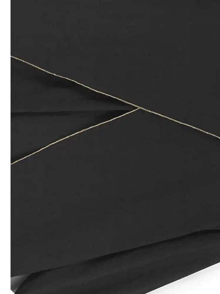 Women Black Color-block Irreuglar Pleat Big Size Shirt Dress New Lapel Long Sleeve Fashion Tide Spring Autumn 2025 1DH9804