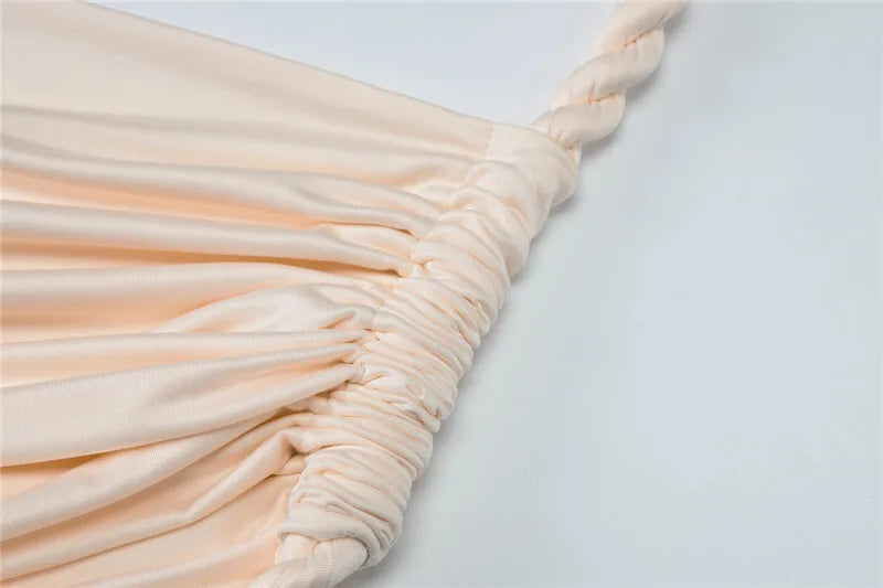 Off-shoulder Thigh High Split Sexy Maxi Dress For Women Fashion Strapless Sleeveless Ruched Bodycon Club Party Dress