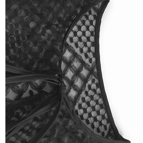 Load image into Gallery viewer, Women Black Mesh Bandage Perspective Elegant Vest Dress New Round Neck Sleeveless Fashion Spring Summer  2025  1DJ0918
