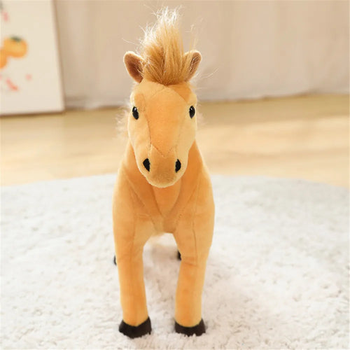 Load image into Gallery viewer, Simulation Horses Plushie Toy Stuffed Soft Animal Dolls Real Life Mustang Pillow for Children Kids Creative Birthday Decor Gifts
