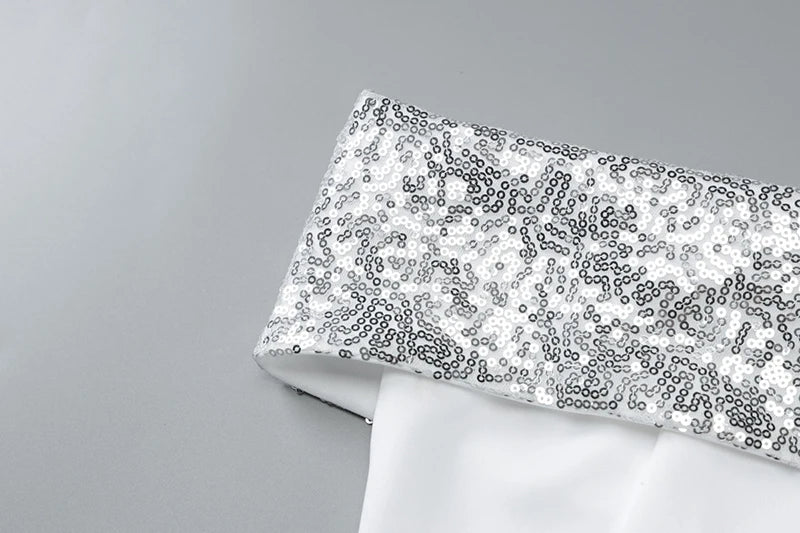 Off-shoulder Sequins Strapless Sexy Mini Dress Women Fashion Sleeveless Backless Sparkle High Waist Club Sexy Dress