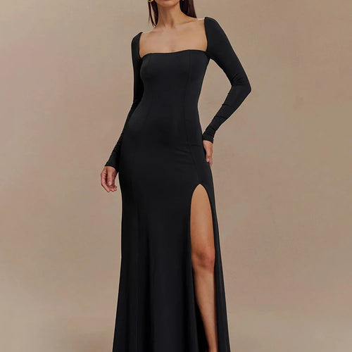Load image into Gallery viewer, Elegant Long Sleeve Bodycon Party Evening Dress Female Sexy Split Tight Women Vestido Autumn/Winter New2024 Clothing
