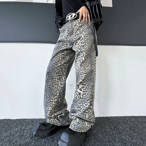 Load image into Gallery viewer, Leopard Print Men&#39;s Jeans Personality Men Denim Pants Niche Design Casual Male Trousers Spring Fashion 9C3998
