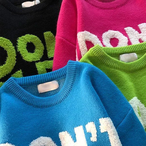 Load image into Gallery viewer, Japanese Retro 4 Colors Sweater Women Pollovers Knitwear Ins Loose Lazy Hip Hop Students Autumn Winter Harajuku Jumper
