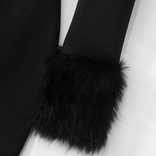 Load image into Gallery viewer, Feather Strapless Long Sleeve Sexy Mini Dress Women Fashion Off-shoulder Backless High Waist Club Party Dress Elegant
