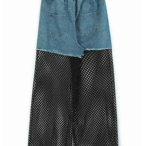 Load image into Gallery viewer, High Waist Black Denim Hollow Out Long Casual Wide Leg Jeans New Women Trousers Fashion Tide Spring Autumn 2025 1DH9802
