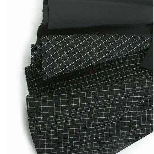 Load image into Gallery viewer, Women Black Plaid Color-block Big Size Midi Dress New Round Neck Short Sleeve Fashion Tide Spring Summer 2025 1DJ0086
