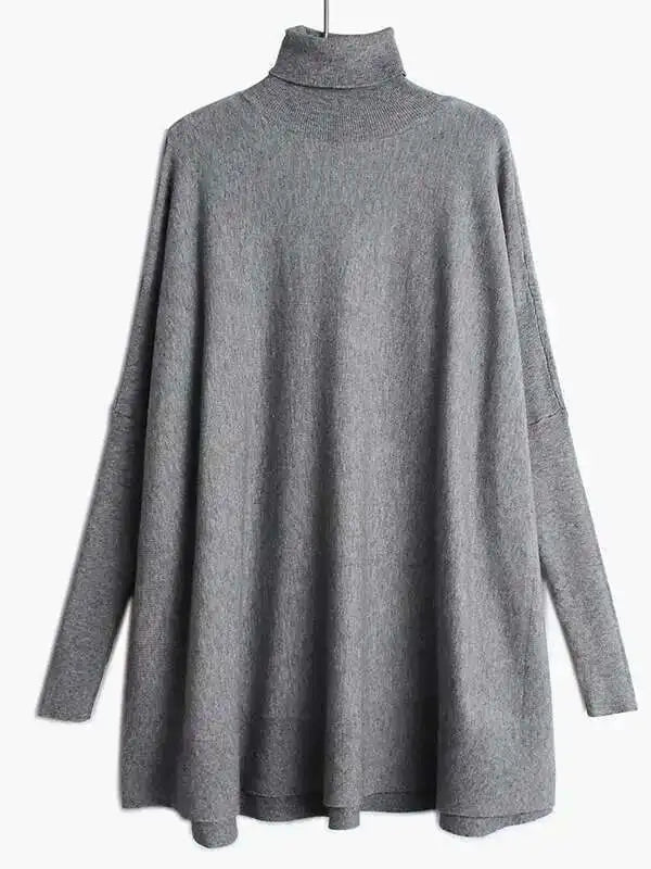 Big Size Knitting Sweater Loose Fit  Turtleneck Long Sleeve Women Pullovers New Fashion Tide Spring Autumn 2025 19A-a43