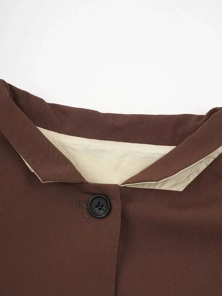 Women Yellow Color-block Big Size Elegant Blouse New Lapel Long Sleeve Shirt Fashion Tide Spring Autumn 2025 CPG1947