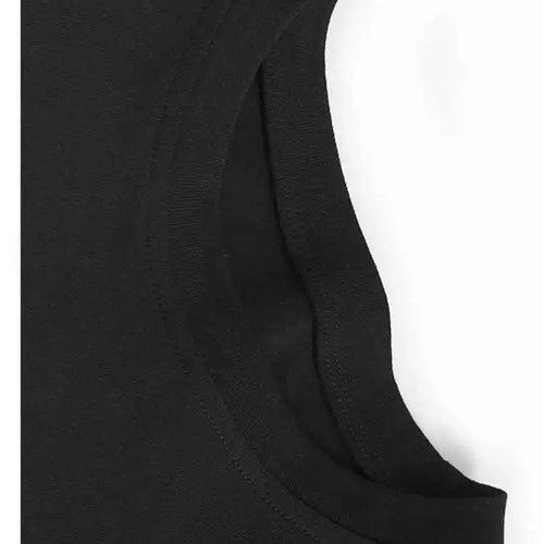 Load image into Gallery viewer, Women Black Side Pleated Spliced Big Size Midi Dress New Round Neck Long Sleeve Fashion Tide Spring Autumn 2025 1DH7010
