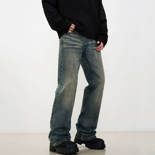 Load image into Gallery viewer, Men's Flare Jeans New American High Street Male Wide Leg Denim Pants Fashion Solid Color Men Bottoms Spring Tide 9W1411
