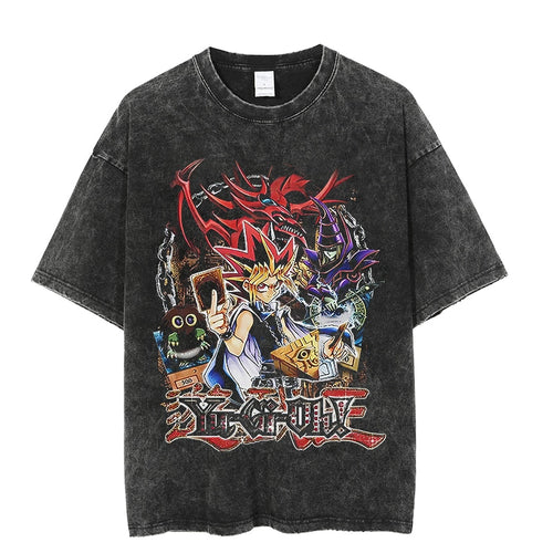 Load image into Gallery viewer, Vintage Washed Tshirts Anime T Shirt Harajuku Oversize Tee Cotton fashion Streetwear unisex top 8v2
