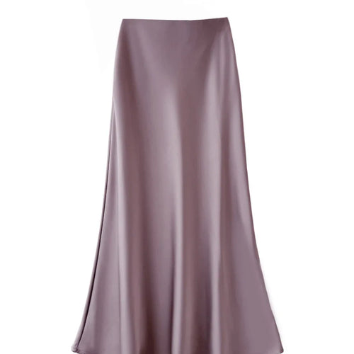 Load image into Gallery viewer, Fashion High Waist Slimming Medium To Long Satin Silk Half Skirt For Women 2024 Summer New Hip Hugging Slimming Skirt
