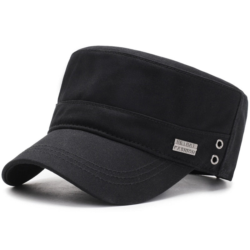 Spring Autumn Flat Top Baseball Cap Fashion Korean Men's Military Caps Outdoor Sun Hat Sports Leisure Hats snapback hats gorras