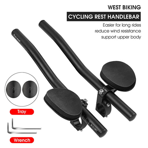 Load image into Gallery viewer, Bicycle Rest TT Handlebar Clip on Aero Bars Handlebar Extension Triathlon Aerobars MTB Road Bike Cycling Handlebars
