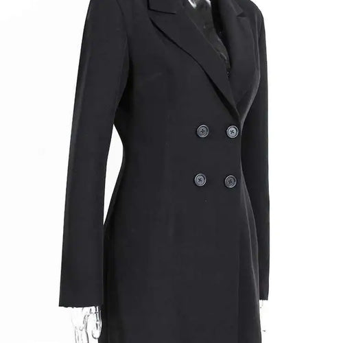 Load image into Gallery viewer, Half-body Skirt Pleated Mesh Two Pieces Suit New Lapel Long Sleeve Black Loose Women Fashion Spring Autumn 2025 1DE6625
