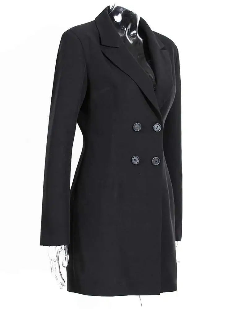 Half-body Skirt Pleated Mesh Two Pieces Suit New Lapel Long Sleeve Black Loose Women Fashion Spring Autumn 2025 1DE6625