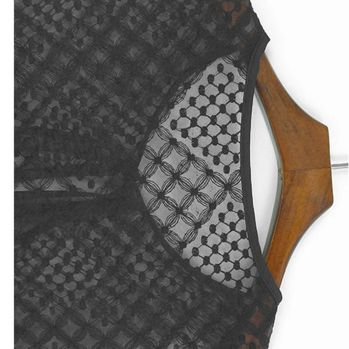 Load image into Gallery viewer, Women Black Mesh Bandage Perspective Elegant Vest Dress New Round Neck Sleeveless Fashion Spring Summer  2025  1DJ0918
