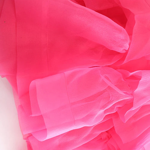 Load image into Gallery viewer, High Elastic Waist Rose Red Duoble Layers Organza Pleated Half-body Skirt Women Fashion New Spring Autumn 2025 1DJ0987
