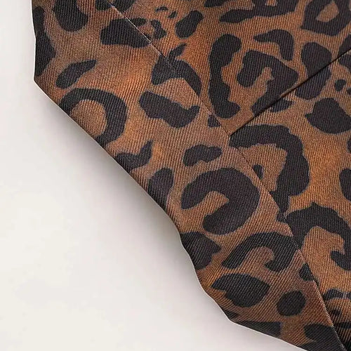 Load image into Gallery viewer, Women Leopard Print Big Size Casual Vintage Mini Vest Dress New Lapel Sleeveless Fashion Tide Spring Autumn 2025 1DH5205
