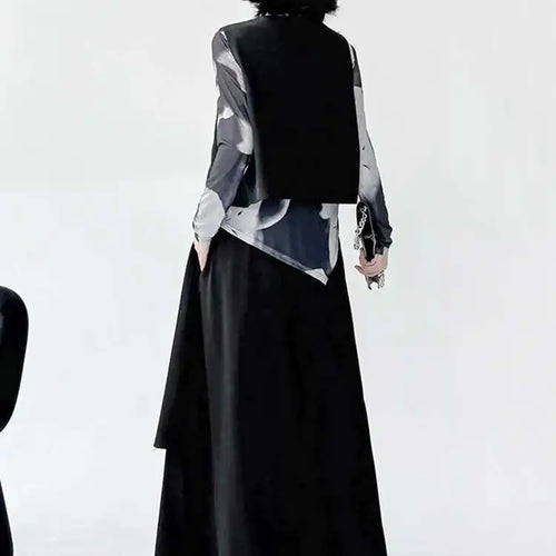 Load image into Gallery viewer, Big Size Irregular Vest Sequins Wide Leg Pants Two Piece Suit New V-Neck Sleeveless Women Fashion Tide Spring Autumn 2025
