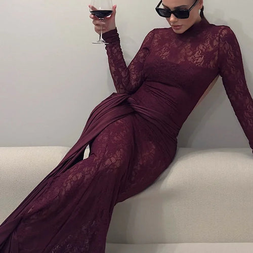 Load image into Gallery viewer, Sexy Lace Patchwork Backless Bodycon Party Club Evening Dress Women 2025 Winter New Female Dress Slim Fit Lace Vestido
