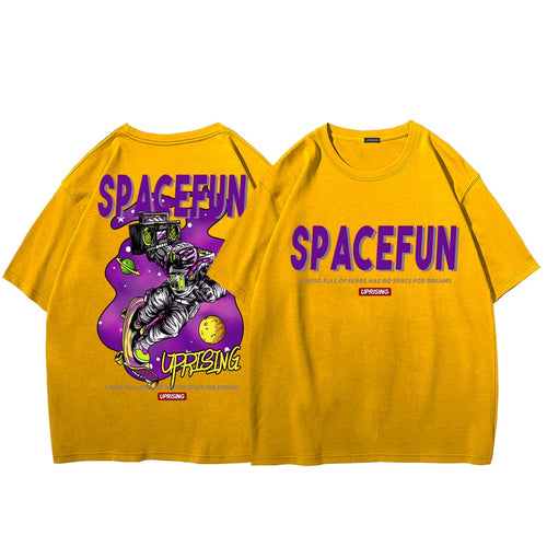 Load image into Gallery viewer, Creative Astronaut Moon Print T-Shirts  Streetwear Men Fashion Summer Tops Harajuku Casual Short Sleeve Tees Hip Hop
