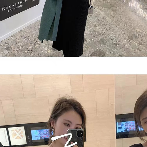 Load image into Gallery viewer, Vintage Solid Festival Slim Long Sleeve Square V Neck Midi Dress 2023 Fall Winter Evening Party Elegant Dress Simplicity Popular
