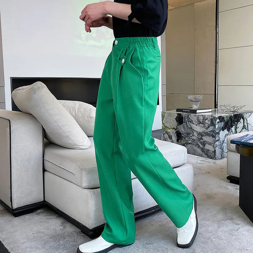 Load image into Gallery viewer, Korean Style Casual Men&#39;s Suit Pants Simple Solid Color Straight Trousers Button Pocket 2025 Spring New  Versatile 9A1283
