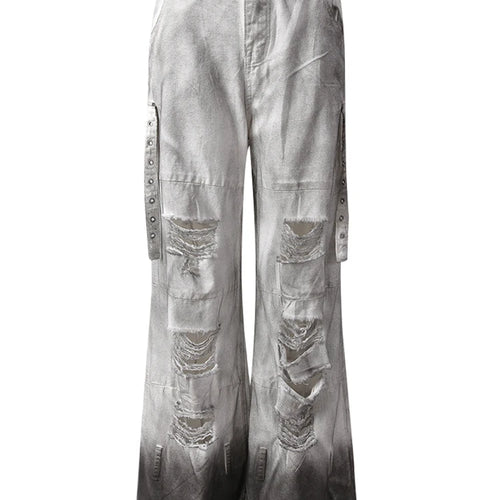 Load image into Gallery viewer, High Waist Light Gray Denim Do Old Long Casual Wide Leg Jeans New Women Trousers Fashion Tide Spring Autumn 2025 CPG3151
