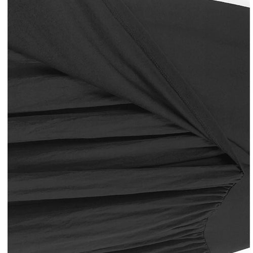 Load image into Gallery viewer, Women White Color-block Pleated Big Size Midi Dress New Round Neck Short Sleeve Fashion Tide Spring Summer 2025 1DJ1439
