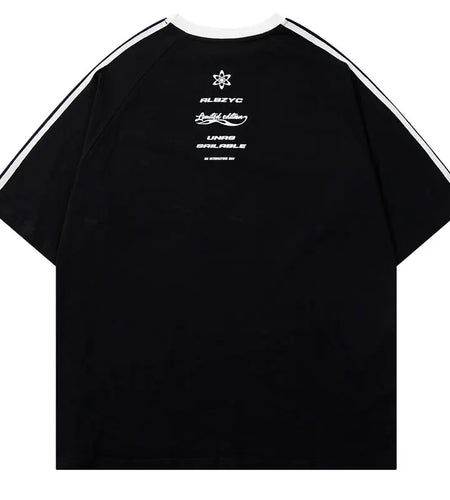 Vintage Tshirt Y2K Graphic Printed Racing Sports Patchwork T-Shirts Hip Hop Harajuku Casual Baggy Short Sleeve Cotton Tops Tees