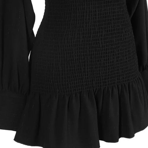 Load image into Gallery viewer, Korean Black Shirt Dress Kpop Fashion Bodycon Wrap Slim Sheath Dresses Designer Long Sleeve Outfits Autumn Streetwear
