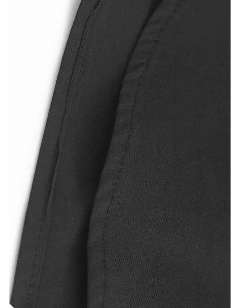 Women Black Lace Hollow Out Big Size Elegant Blouse New Lapel Half Sleeve Shirt Fashion Tide Spring Summer 2025 1DJ1110